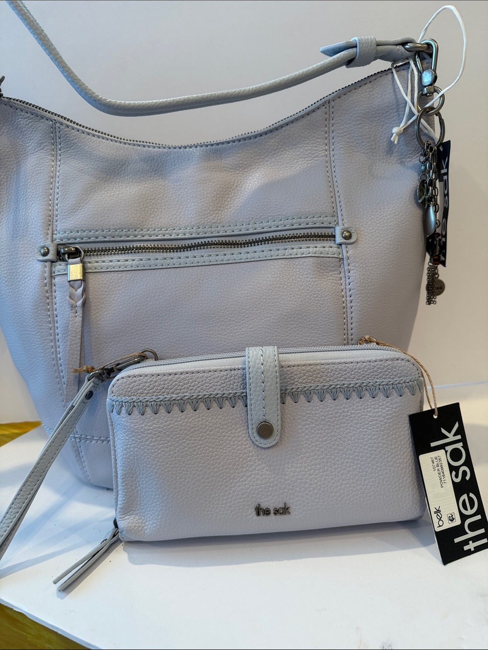 The Sak light blue  Pebbled Leather Shoulder Bag - Picture 6 of 6